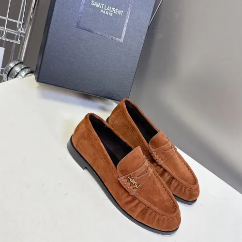 Wholesale Yves Saint Laurent YSL Leather Shoes For Women #1456143 $118.00 USD, Wholesale Quality Replica Yves Saint Laurent YSL Leather Shoes