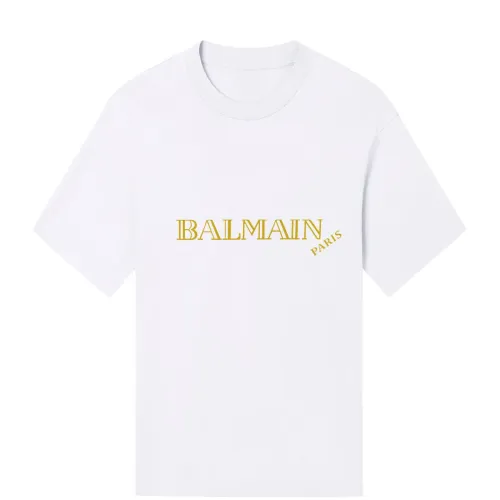 Wholesale Balmain T-Shirts Short Sleeved For Men #1456249 $24.00 USD, Wholesale Quality Replica Balmain T-Shirts