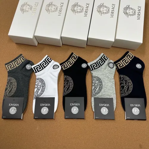 Wholesale Versace Socks For Men #1457029 $25.00 USD, Wholesale Quality Replica Versace Socks