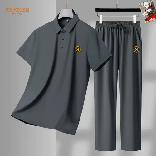 Wholesale Hermes Tracksuits Short Sleeved For Men #1457229 $72.00 USD, Wholesale Quality Replica Hermes Tracksuits
