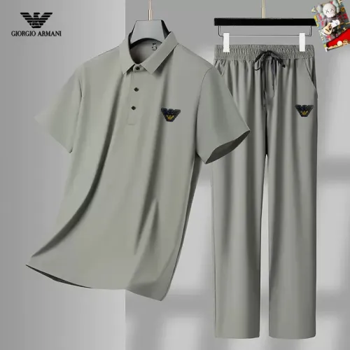 Wholesale Armani Tracksuits Short Sleeved For Men #1457291 $72.00 USD, Wholesale Quality Replica Armani Tracksuits