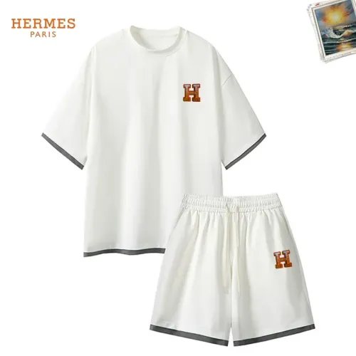 Wholesale Hermes Tracksuits Short Sleeved For Men #1457337 $52.00 USD, Wholesale Quality Replica Hermes Tracksuits