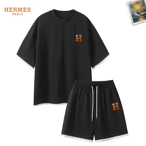 Wholesale Hermes Tracksuits Short Sleeved For Men #1457339 $52.00 USD, Wholesale Quality Replica Hermes Tracksuits