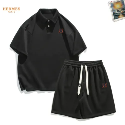 Wholesale Hermes Tracksuits Short Sleeved For Men #1457376 $52.00 USD, Wholesale Quality Replica Hermes Tracksuits