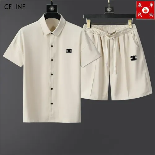 Wholesale Celine Tracksuits Short Sleeved For Men #1457387 $48.00 USD, Wholesale Quality Replica Celine Tracksuits