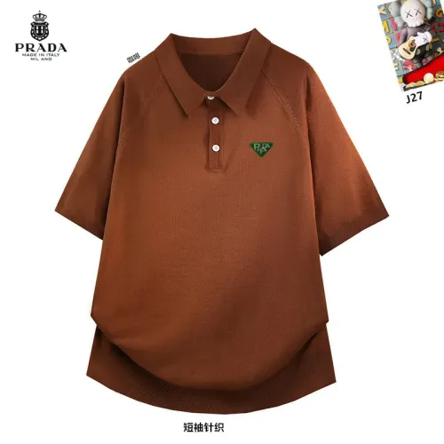 Wholesale Prada T-Shirts Short Sleeved For Men #1457437 $42.00 USD, Wholesale Quality Replica Prada T-Shirts