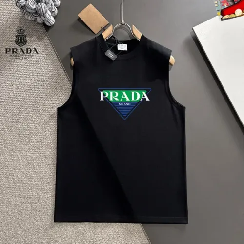 Wholesale Prada T-Shirts Sleeveless For Unisex #1457578 $25.00 USD, Wholesale Quality Replica Prada T-Shirts