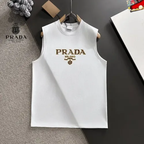 Wholesale Prada T-Shirts Sleeveless For Unisex #1457583 $25.00 USD, Wholesale Quality Replica Prada T-Shirts