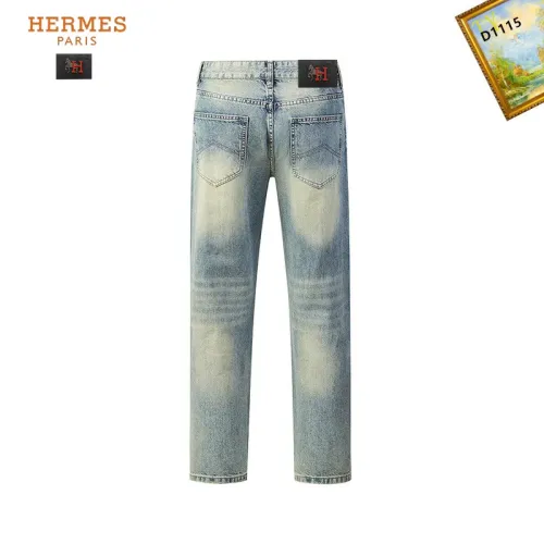 Replica Hermes Jeans For Men #1457818 $48.00 USD for Wholesale