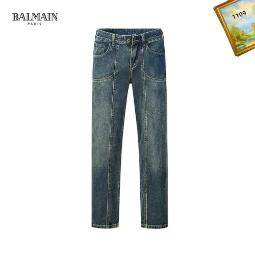 Wholesale Balmain Jeans For Men #1457825 $48.00 USD, Wholesale Quality Replica Balmain Jeans