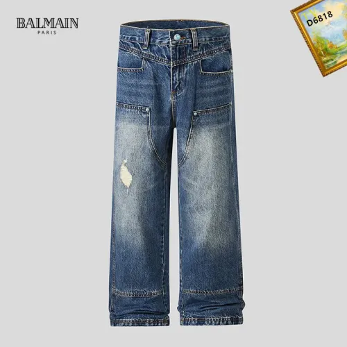 Wholesale Balmain Jeans For Men #1457826 $48.00 USD, Wholesale Quality Replica Balmain Jeans