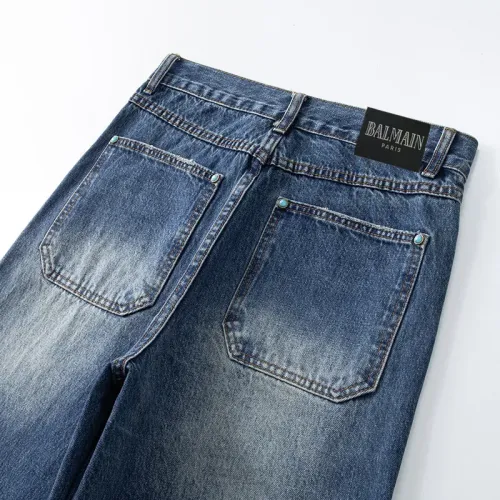 Replica Balmain Jeans For Men #1457826 $48.00 USD for Wholesale