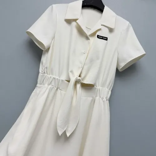 Replica MIU MIU Dresses Short Sleeved For Women #1458087 $118.00 USD for Wholesale