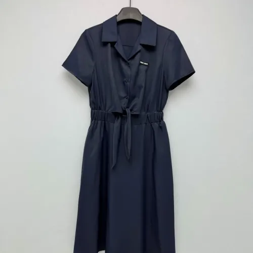 Wholesale MIU MIU Dresses Short Sleeved For Women #1458088 $118.00 USD, Wholesale Quality Replica MIU MIU Dresses
