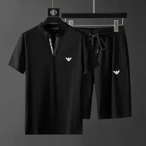 Wholesale Armani Tracksuits Short Sleeved For Men #1458092 $68.00 USD, Wholesale Quality Replica Armani Tracksuits