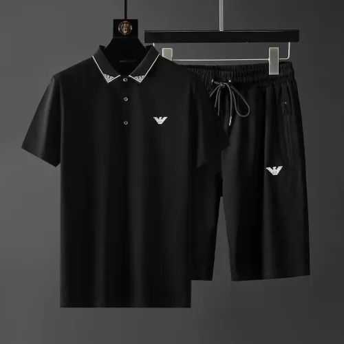 Wholesale Armani Tracksuits Short Sleeved For Men #1458095 $68.00 USD, Wholesale Quality Replica Armani Tracksuits