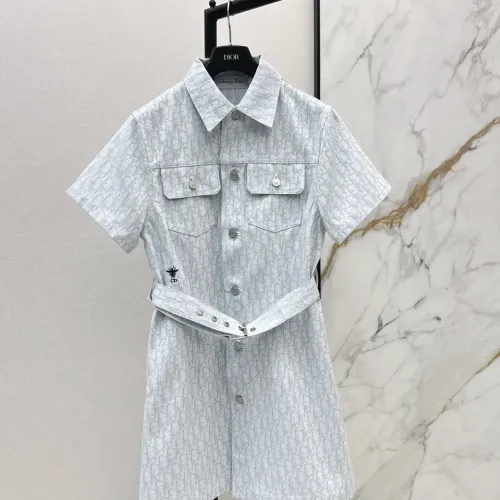 Wholesale Christian Dior Dresses Short Sleeved For Women #1458106 $85.00 USD, Wholesale Quality Replica Christian Dior Dresses