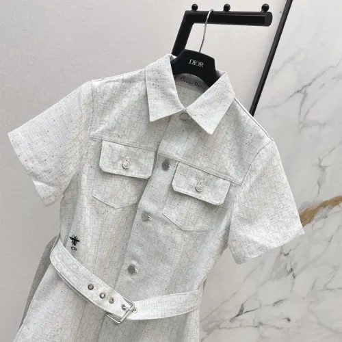 Replica Christian Dior Dresses Short Sleeved For Women #1458107 $85.00 USD for Wholesale