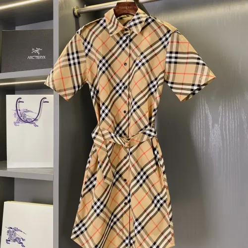 Wholesale Burberry Dresses Short Sleeved For Women #1458122 $88.00 USD, Wholesale Quality Replica Burberry Dresses