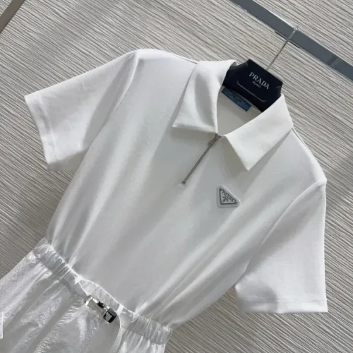 Replica Prada Dresses Short Sleeved For Women #1458134 $76.00 USD for Wholesale