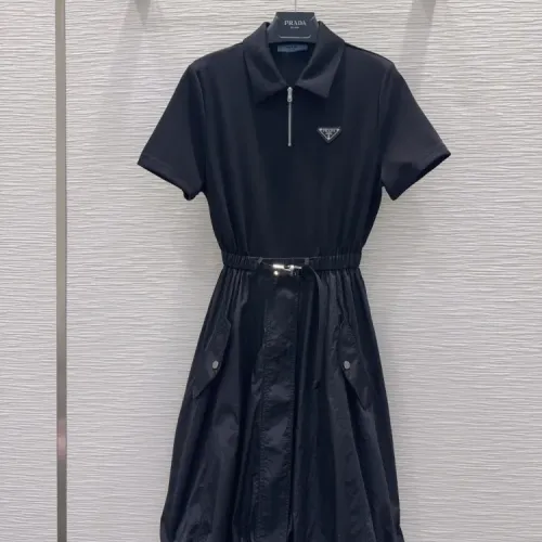 Wholesale Prada Dresses Short Sleeved For Women #1458135 $76.00 USD, Wholesale Quality Replica Prada Dresses