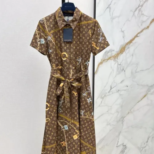 Wholesale Louis Vuitton LV Dresses Short Sleeved For Women #1458136 $76.00 USD, Wholesale Quality Replica Louis Vuitton LV Dresses