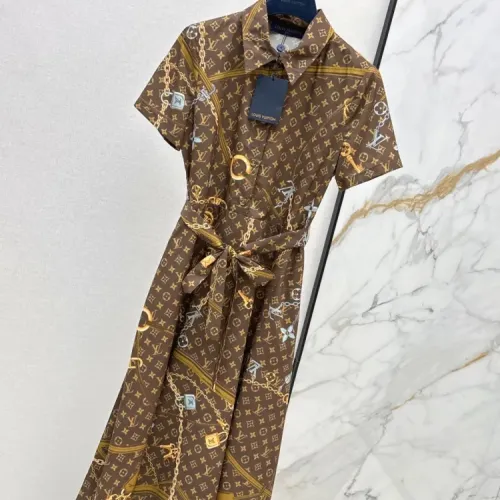 Replica Louis Vuitton LV Dresses Short Sleeved For Women #1458136 $76.00 USD for Wholesale