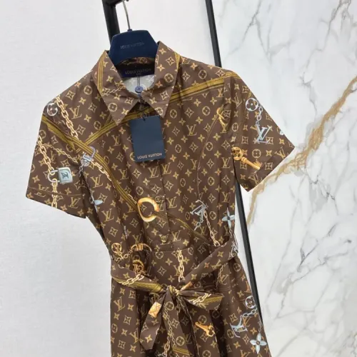 Replica Louis Vuitton LV Dresses Short Sleeved For Women #1458136 $76.00 USD for Wholesale