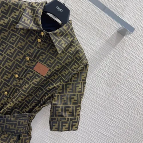 Replica Fendi Dresses Short Sleeved For Women #1458138 $155.00 USD for Wholesale