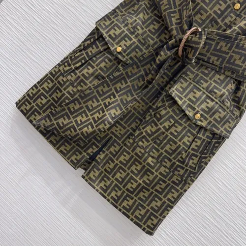 Replica Fendi Dresses Short Sleeved For Women #1458138 $155.00 USD for Wholesale