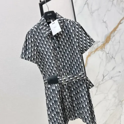 Replica Christian Dior Dresses Short Sleeved For Women #1458146 $80.00 USD for Wholesale