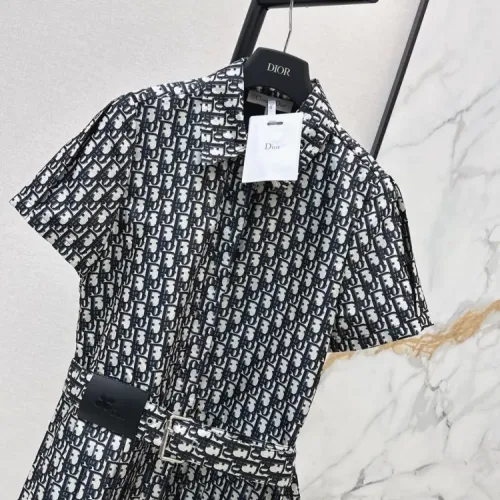 Replica Christian Dior Dresses Short Sleeved For Women #1458146 $80.00 USD for Wholesale