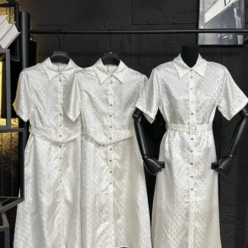 Wholesale Fendi Dresses Short Sleeved For Women #1458151 $92.00 USD, Wholesale Quality Replica Fendi Dresses