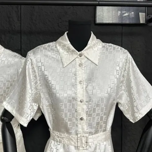 Replica Fendi Dresses Short Sleeved For Women #1458151 $92.00 USD for Wholesale