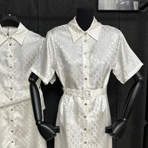 Replica Fendi Dresses Short Sleeved For Women #1458151 $92.00 USD for Wholesale