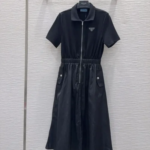Wholesale Prada Dresses Short Sleeved For Women #1458306 $80.00 USD, Wholesale Quality Replica Prada Dresses