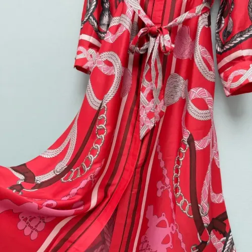 Replica Hermes Dresses Long Sleeved For Women #1458313 $192.00 USD for Wholesale