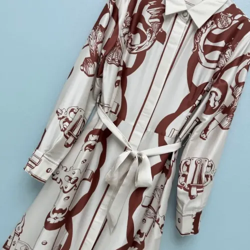 Replica Hermes Dresses Long Sleeved For Women #1458314 $192.00 USD for Wholesale