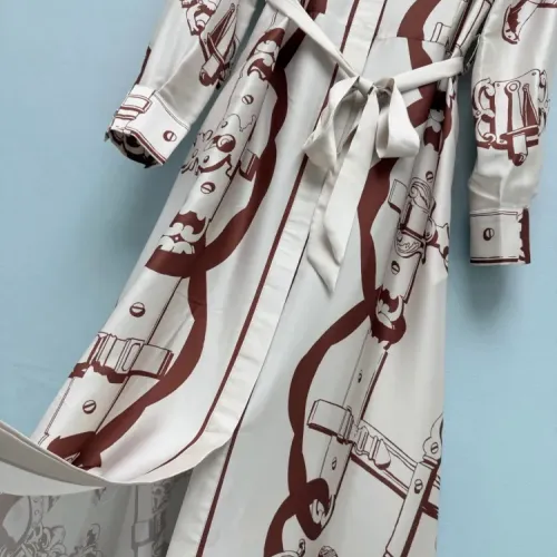 Replica Hermes Dresses Long Sleeved For Women #1458314 $192.00 USD for Wholesale