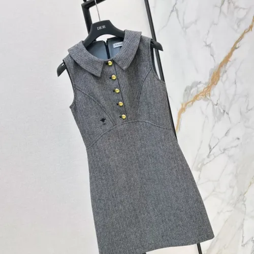 Replica Christian Dior Dresses Sleeveless For Women #1458453 $76.00 USD for Wholesale