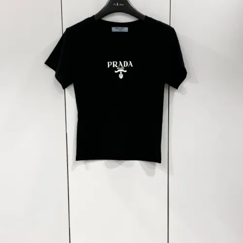 Wholesale Prada T-Shirts Short Sleeved For Women #1458513 $48.00 USD, Wholesale Quality Replica Prada T-Shirts