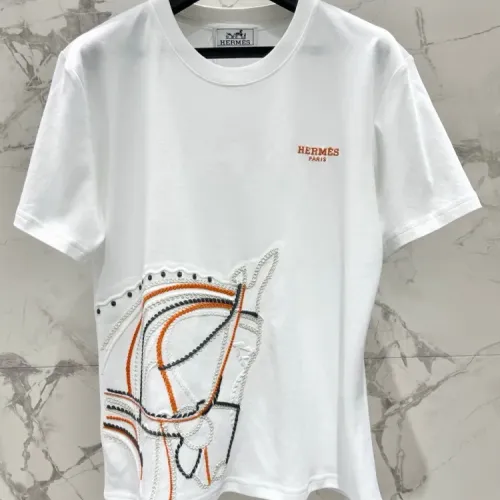 Wholesale Hermes T-Shirts Short Sleeved For Women #1458517 $64.00 USD, Wholesale Quality Replica Hermes T-Shirts