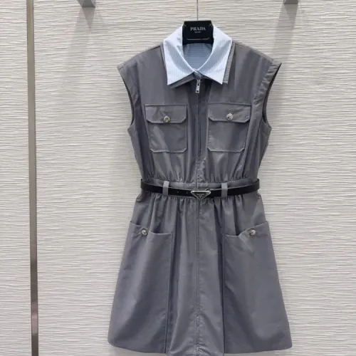Wholesale Prada Dresses Sleeveless For Women #1458568 $140.00 USD, Wholesale Quality Replica Prada Dresses