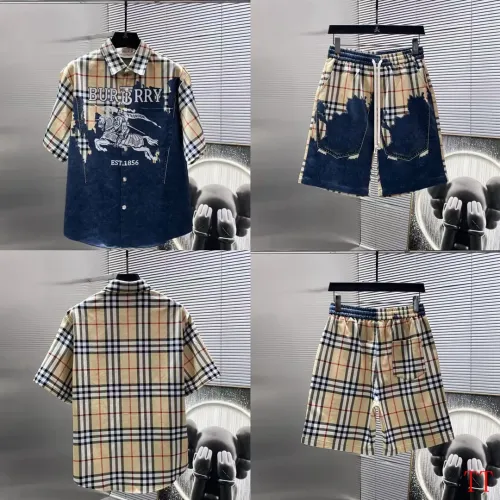 Wholesale Burberry Tracksuits Short Sleeved For Men #1458691 $82.00 USD, Wholesale Quality Replica Burberry Tracksuits