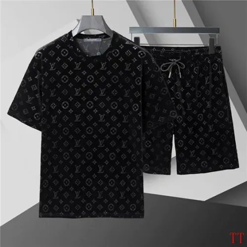 Wholesale Louis Vuitton LV Tracksuits Short Sleeved For Men #1458756 $64.00 USD, Wholesale Quality Replica Louis Vuitton LV Tracksuits