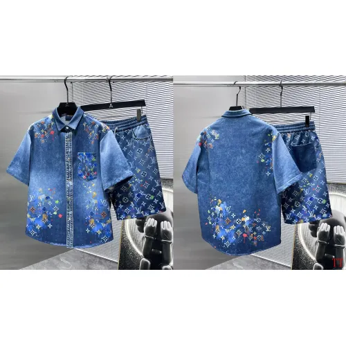 Wholesale Louis Vuitton LV Tracksuits Short Sleeved For Men #1458764 $82.00 USD, Wholesale Quality Replica Louis Vuitton LV Tracksuits