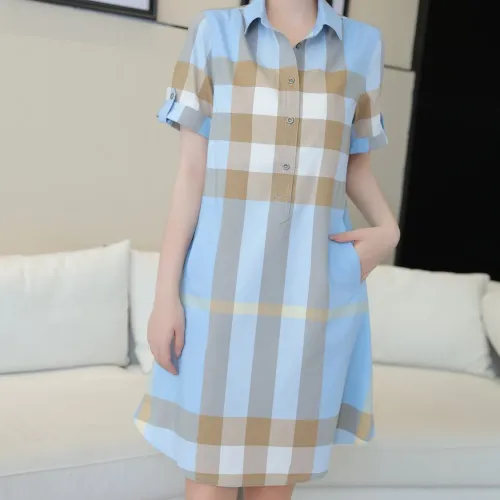 Wholesale Burberry Dresses Short Sleeved For Women #1458859 $85.00 USD, Wholesale Quality Replica Burberry Dresses