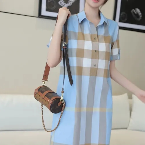 Replica Burberry Dresses Short Sleeved For Women #1458859 $85.00 USD for Wholesale