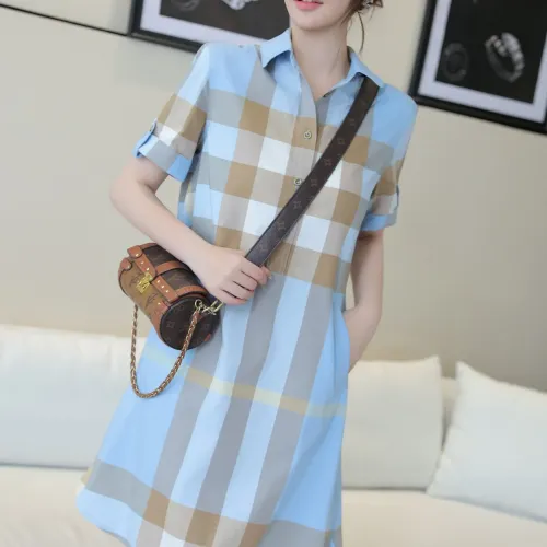 Replica Burberry Dresses Short Sleeved For Women #1458859 $85.00 USD for Wholesale