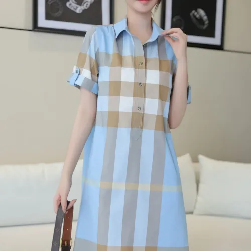 Replica Burberry Dresses Short Sleeved For Women #1458859 $85.00 USD for Wholesale